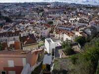 A panoramic view of the city of Lisbon is seen from the viewpoint of Graca in Lisbon, Portugal, on October 27, 2024. (