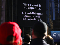 A sign states that Donald Trump's rally is sold out outside of Madison Square Garden in New York, New York on October 27, 2024 as the former...