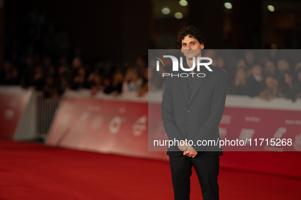 Antonio Banno attends the ''Vita Da Carlo Terza Stagione'' red carpet during the 19th Rome Film Festival at Auditorium Parco Della Musica in...