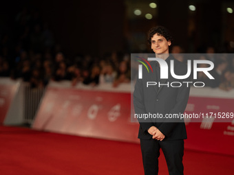 Antonio Banno attends the ''Vita Da Carlo Terza Stagione'' red carpet during the 19th Rome Film Festival at Auditorium Parco Della Musica in...