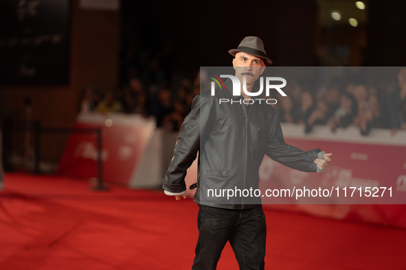 Maccio Capatonda attends the ''Vita Da Carlo Terza Stagione'' red carpet during the 19th Rome Film Festival at Auditorium Parco Della Musica...