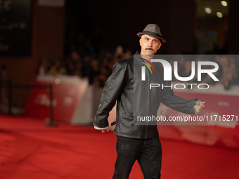 Maccio Capatonda attends the ''Vita Da Carlo Terza Stagione'' red carpet during the 19th Rome Film Festival at Auditorium Parco Della Musica...