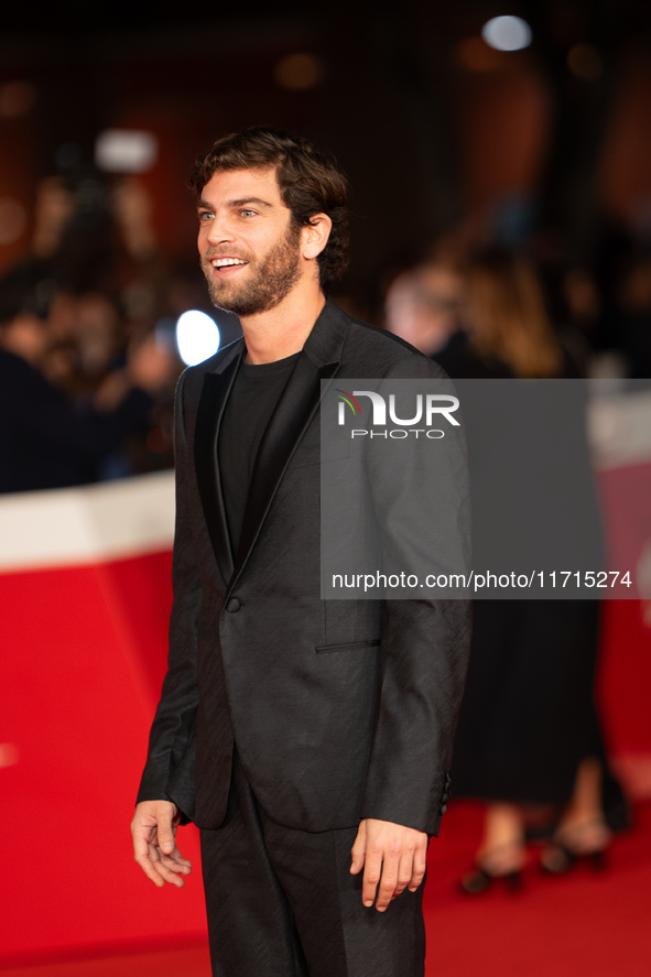 Filippo Contri attends the ''Vita Da Carlo Terza Stagione'' red carpet during the 19th Rome Film Festival at Auditorium Parco Della Musica i...