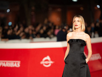 Caterina De Angelis attends the ''Vita Da Carlo Terza Stagione'' red carpet during the 19th Rome Film Festival at Auditorium Parco Della Mus...