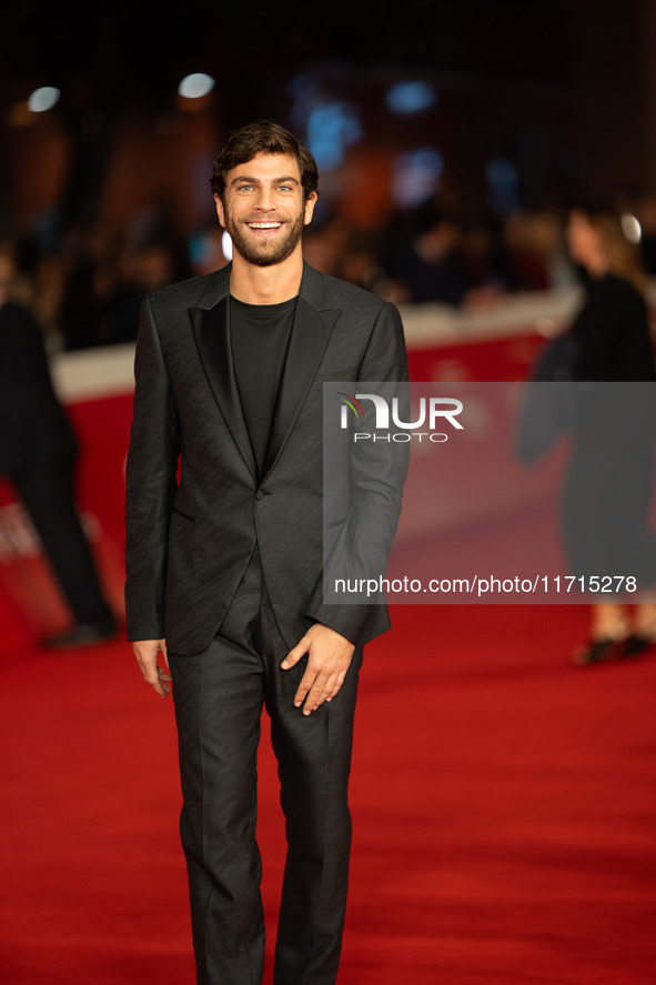 Filippo Contri attends the ''Vita Da Carlo Terza Stagione'' red carpet during the 19th Rome Film Festival at Auditorium Parco Della Musica i...