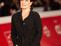 Monica Guerritore attends the ''Vita Da Carlo Terza Stagione'' red carpet during the 19th Rome Film Festival at Auditorium Parco Della Music...