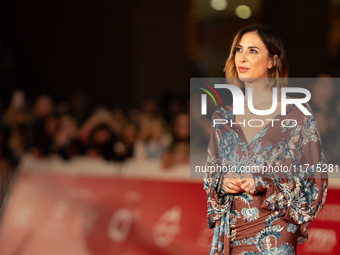 Ema Stokholma attends the ''Vita Da Carlo Terza Stagione'' red carpet during the 19th Rome Film Festival at Auditorium Parco Della Musica in...