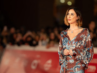 Ema Stokholma attends the ''Vita Da Carlo Terza Stagione'' red carpet during the 19th Rome Film Festival at Auditorium Parco Della Musica in...