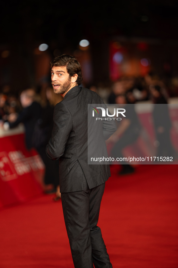 Filippo Contri attends the ''Vita Da Carlo Terza Stagione'' red carpet during the 19th Rome Film Festival at Auditorium Parco Della Musica i...