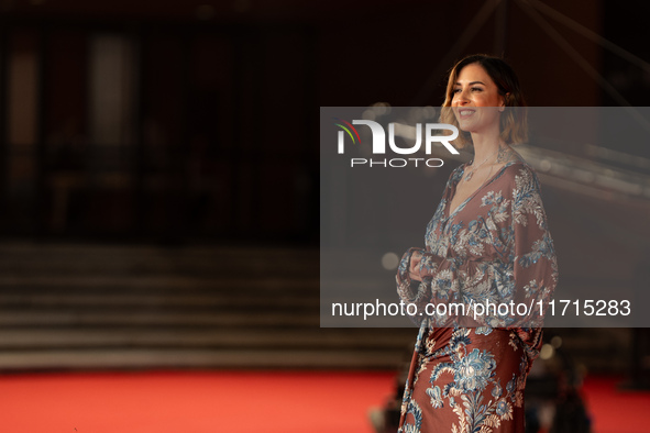 Ema Stokholma attends the ''Vita Da Carlo Terza Stagione'' red carpet during the 19th Rome Film Festival at Auditorium Parco Della Musica in...