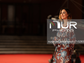 Ema Stokholma attends the ''Vita Da Carlo Terza Stagione'' red carpet during the 19th Rome Film Festival at Auditorium Parco Della Musica in...