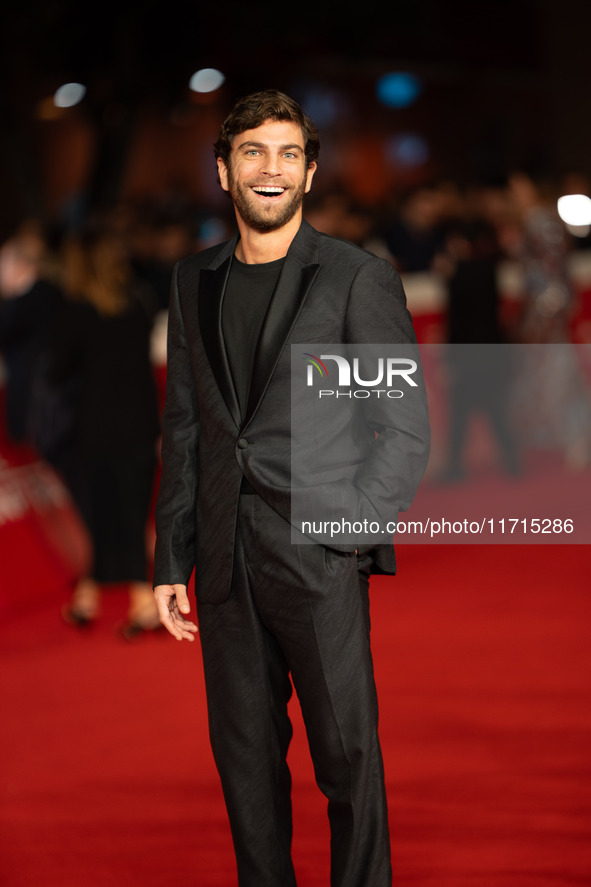 Filippo Contri attends the ''Vita Da Carlo Terza Stagione'' red carpet during the 19th Rome Film Festival at Auditorium Parco Della Musica i...