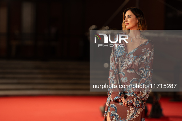 Ema Stokholma attends the ''Vita Da Carlo Terza Stagione'' red carpet during the 19th Rome Film Festival at Auditorium Parco Della Musica in...