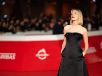 Caterina De Angelis attends the ''Vita Da Carlo Terza Stagione'' red carpet during the 19th Rome Film Festival at Auditorium Parco Della Mus...