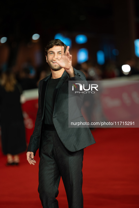 Filippo Contri attends the ''Vita Da Carlo Terza Stagione'' red carpet during the 19th Rome Film Festival at Auditorium Parco Della Musica i...