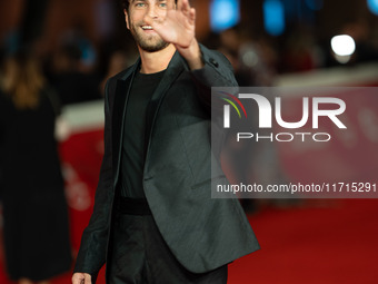 Filippo Contri attends the ''Vita Da Carlo Terza Stagione'' red carpet during the 19th Rome Film Festival at Auditorium Parco Della Musica i...