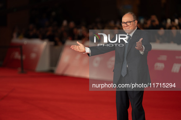 Carlo Verdone attends the ''Vita Da Carlo Terza Stagione'' red carpet during the 19th Rome Film Festival at Auditorium Parco Della Musica in...