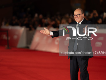 Carlo Verdone attends the ''Vita Da Carlo Terza Stagione'' red carpet during the 19th Rome Film Festival at Auditorium Parco Della Musica in...