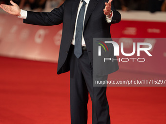 Carlo Verdone attends the ''Vita Da Carlo Terza Stagione'' red carpet during the 19th Rome Film Festival at Auditorium Parco Della Musica in...