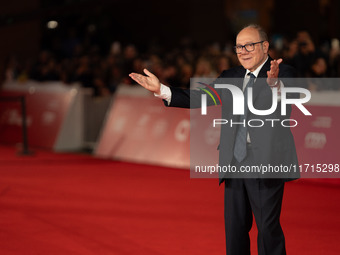 Carlo Verdone attends the ''Vita Da Carlo Terza Stagione'' red carpet during the 19th Rome Film Festival at Auditorium Parco Della Musica in...