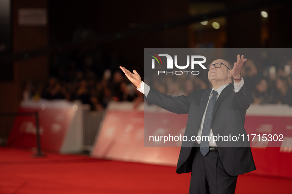 Carlo Verdone attends the ''Vita Da Carlo Terza Stagione'' red carpet during the 19th Rome Film Festival at Auditorium Parco Della Musica in...