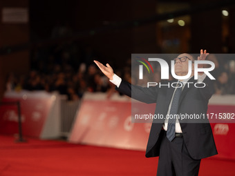 Carlo Verdone attends the ''Vita Da Carlo Terza Stagione'' red carpet during the 19th Rome Film Festival at Auditorium Parco Della Musica in...