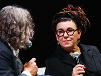 Olga Tokarczuk during thee meeting at the Conrad Festival in Krakow, Poland on October 28, 2024. (