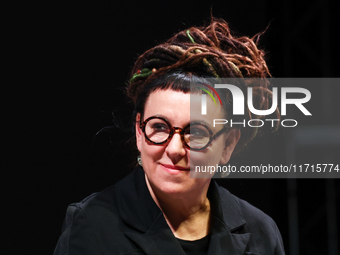 Olga Tokarczuk during thee meeting at the Conrad Festival in Krakow, Poland on October 28, 2024. (