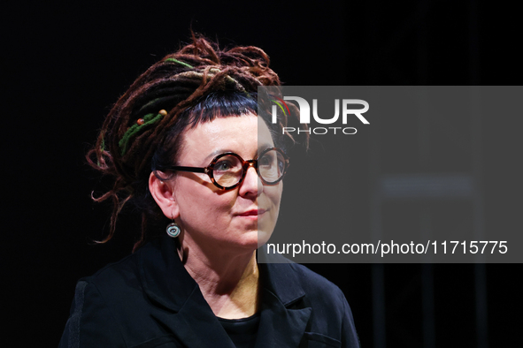 Olga Tokarczuk during thee meeting at the Conrad Festival in Krakow, Poland on October 28, 2024. 