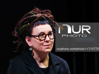 Olga Tokarczuk during thee meeting at the Conrad Festival in Krakow, Poland on October 28, 2024. (