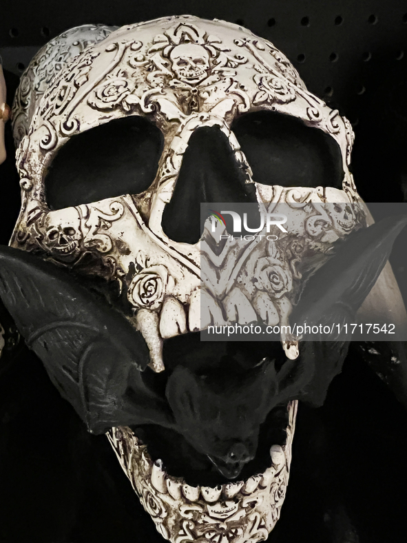 Halloween decorations are displayed at a shop in preparation for Halloween in Toronto, Ontario, Canada, on September 27, 2024. 