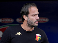 Alberto Gilardino head coach of Genoa CFC looks on during the Serie A Enilive match between SS Lazio and Genoa CF at Stadio Olimpico on Octo...