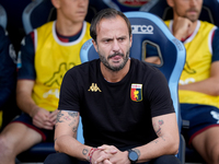 Alberto Gilardino head coach of Genoa CFC looks on during the Serie A Enilive match between SS Lazio and Genoa CF at Stadio Olimpico on Octo...