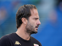 Alberto Gilardino head coach of Genoa CFC looks on during the Serie A Enilive match between SS Lazio and Genoa CF at Stadio Olimpico on Octo...