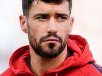 Aaron Martin of Genoa CFC looks on during the Serie A Enilive match between SS Lazio and Genoa CF at Stadio Olimpico on October 27, 2024 in...