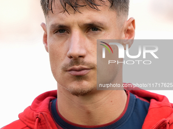 Andrea Pinamonti of Genoa CFC looks on during the Serie A Enilive match between SS Lazio and Genoa CF at Stadio Olimpico on October 27, 2024...