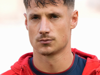 Andrea Pinamonti of Genoa CFC looks on during the Serie A Enilive match between SS Lazio and Genoa CF at Stadio Olimpico on October 27, 2024...