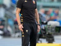 Alberto Gilardino head coach of Genoa CFC looks on during the Serie A Enilive match between SS Lazio and Genoa CF at Stadio Olimpico on Octo...