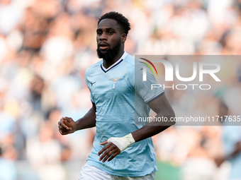 Boulaye Dia of SS Lazio looks on during the Serie A Enilive match between SS Lazio and Genoa CF at Stadio Olimpico on October 27, 2024 in Ro...