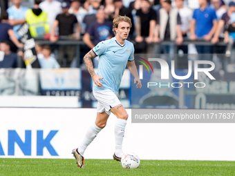 Nicolo' Rovella of SS Lazio during the Serie A Enilive match between SS Lazio and Genoa CF at Stadio Olimpico on October 27, 2024 in Rome, I...