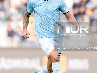 Mario Gila of SS Lazio during the Serie A Enilive match between SS Lazio and Genoa CF at Stadio Olimpico on October 27, 2024 in Rome, Italy....