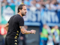 Alberto Gilardino head coach of Genoa CFC looks on during the Serie A Enilive match between SS Lazio and Genoa CF at Stadio Olimpico on Octo...