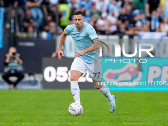 Adam Marusic of SS Lazio during the Serie A Enilive match between SS Lazio and Genoa CF at Stadio Olimpico on October 27, 2024 in Rome, Ital...