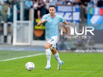 Adam Marusic of SS Lazio during the Serie A Enilive match between SS Lazio and Genoa CF at Stadio Olimpico on October 27, 2024 in Rome, Ital...