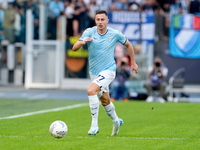 Adam Marusic of SS Lazio during the Serie A Enilive match between SS Lazio and Genoa CF at Stadio Olimpico on October 27, 2024 in Rome, Ital...