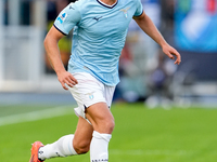 Gustav Isaksen of SS Lazio during the Serie A Enilive match between SS Lazio and Genoa CF at Stadio Olimpico on October 27, 2024 in Rome, It...