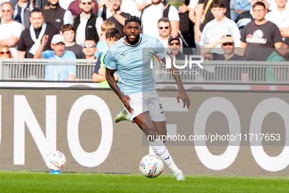 Nuno Tavares of SS Lazio during the Serie A Enilive match between SS Lazio and Genoa CF at Stadio Olimpico on October 27, 2024 in Rome, Ital...