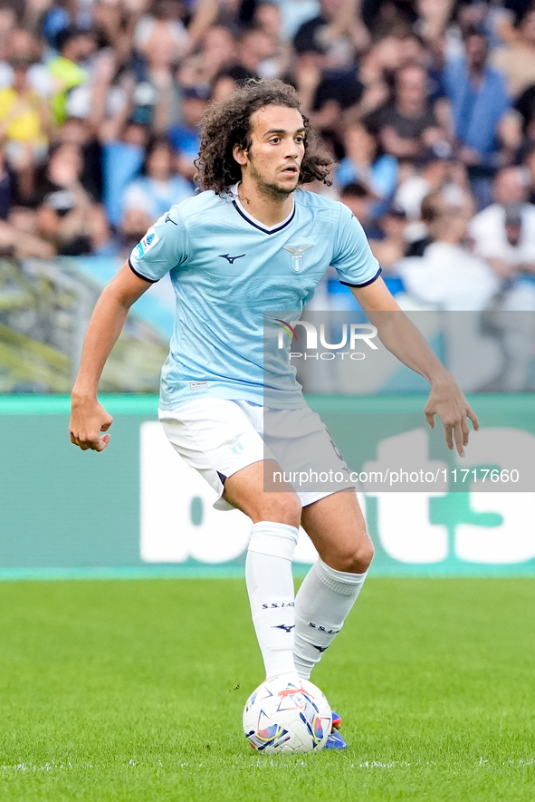 Matteo Guendouzi of SS Lazio during the Serie A Enilive match between SS Lazio and Genoa CF at Stadio Olimpico on October 27, 2024 in Rome,...