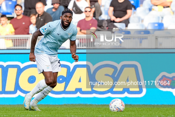 Mario Gila of SS Lazio during the Serie A Enilive match between SS Lazio and Genoa CF at Stadio Olimpico on October 27, 2024 in Rome, Italy....