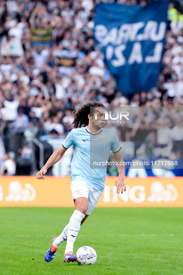 Matteo Guendouzi of SS Lazio during the Serie A Enilive match between SS Lazio and Genoa CF at Stadio Olimpico on October 27, 2024 in Rome,...